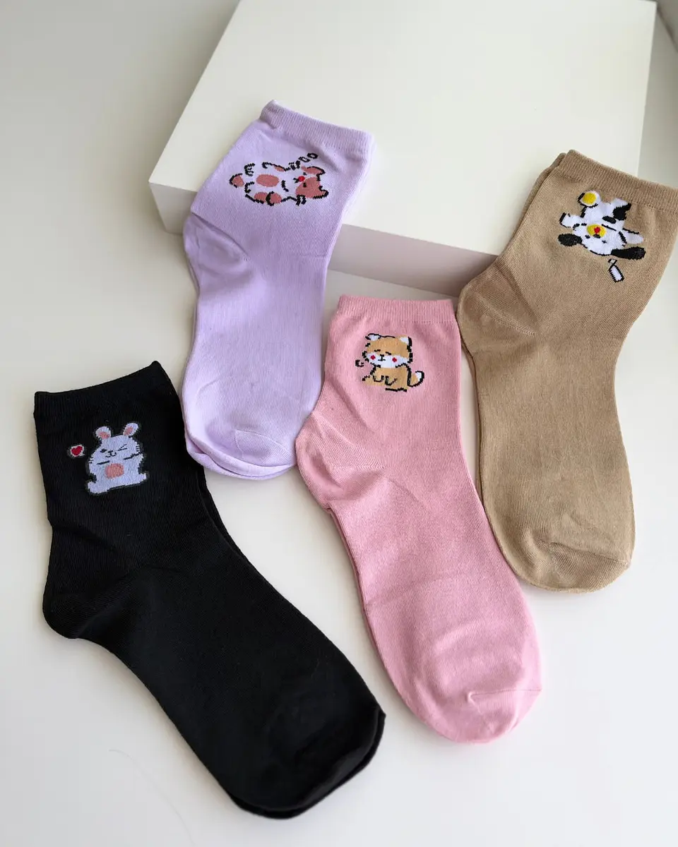 12 PARES DE CALCETINES DE ALGODÓN CON DISEÑO #37 2