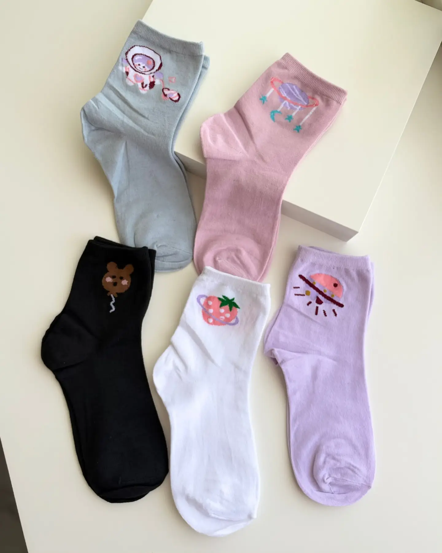12 PARES DE CALCETINES DE ALGODÓN CON DISEÑO #38 3