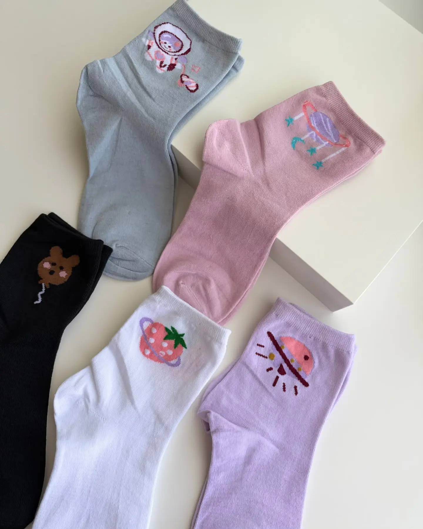 12 PARES DE CALCETINES DE ALGODÓN CON DISEÑO #38 4