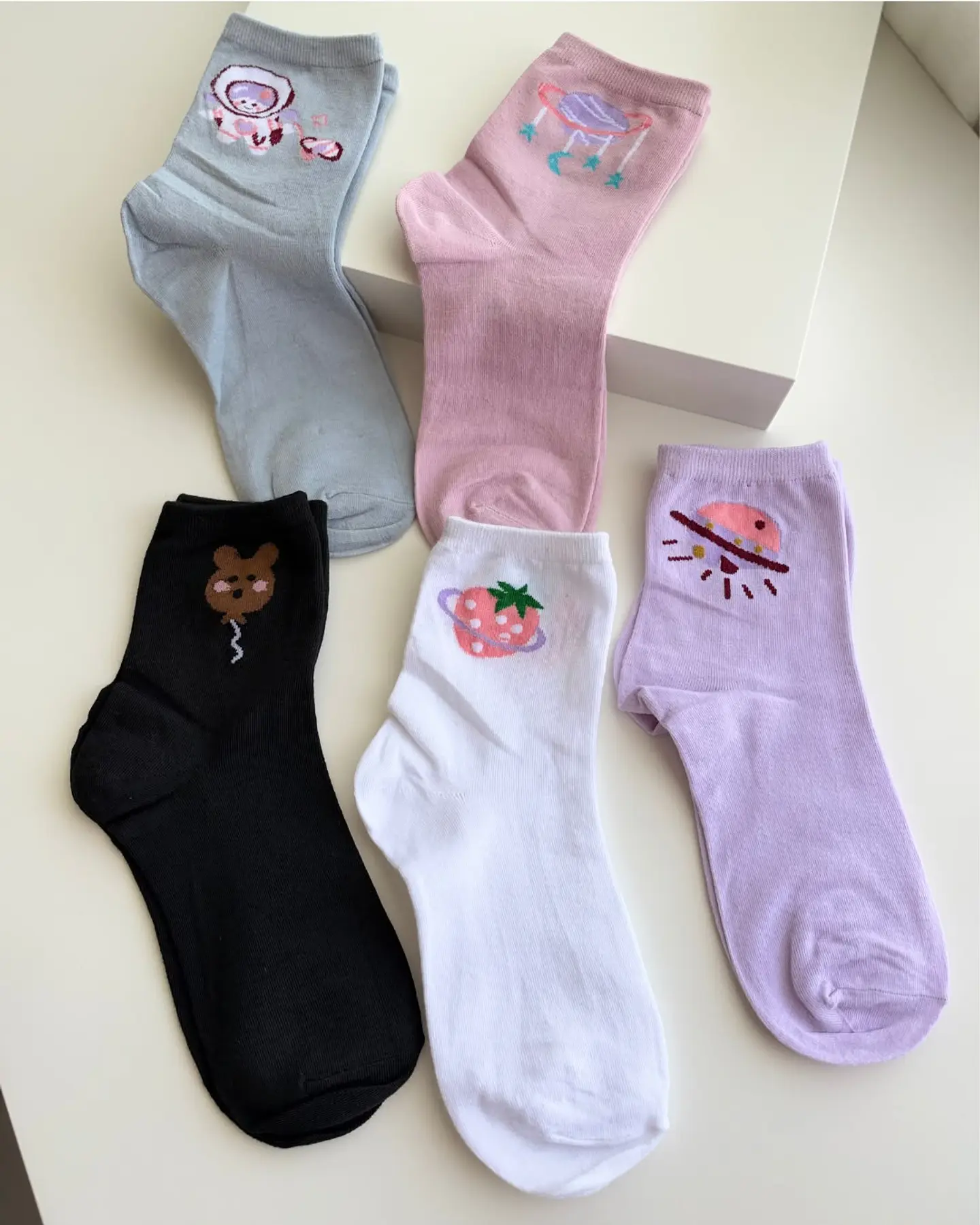 12 PARES DE CALCETINES DE ALGODÓN CON DISEÑO #38 5