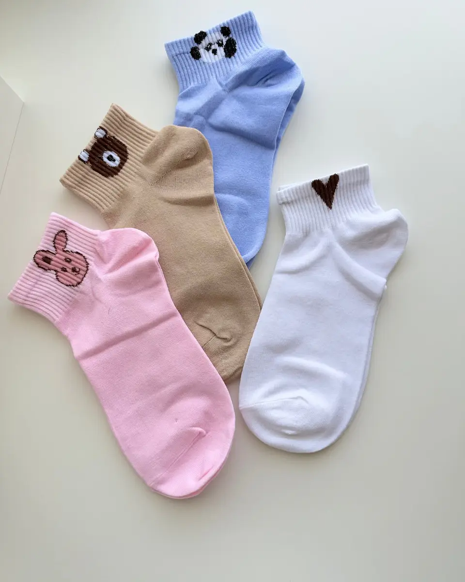 12 PARES DE CALCETINES TOBILLEROS ALTO CON DISEÑOS #40 1