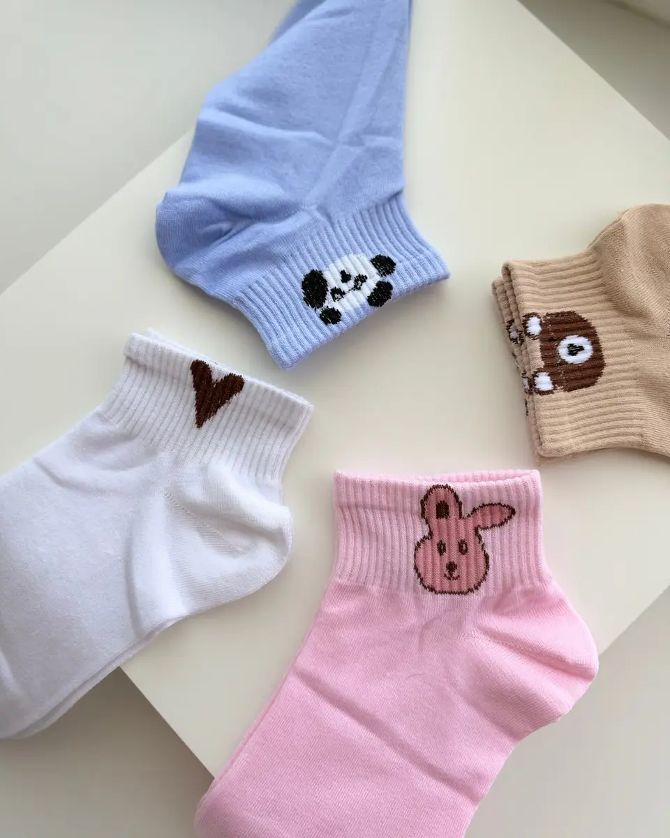 12 PARES DE CALCETINES TOBILLEROS ALTO CON DISEÑOS #40 2