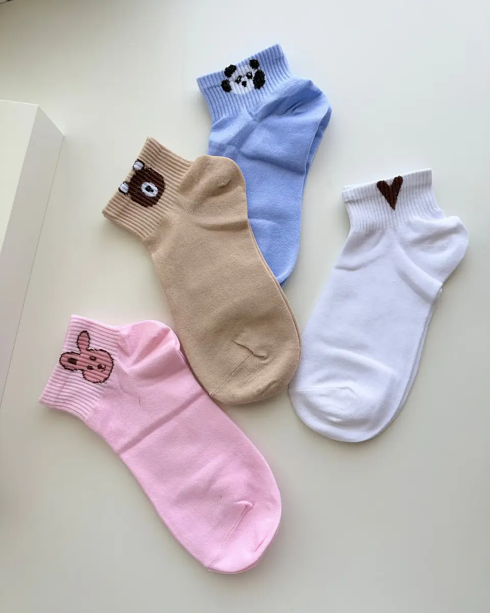 12 PARES DE CALCETINES TOBILLEROS ALTO CON DISEÑOS #40 4