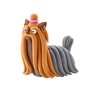 PASTA DE MOLDAR DOG STORY YORKIE- HEY CLAY