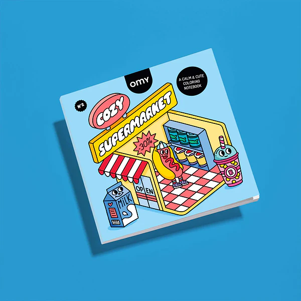 LIVRO COZY ART SUPERMERCADO- OMY