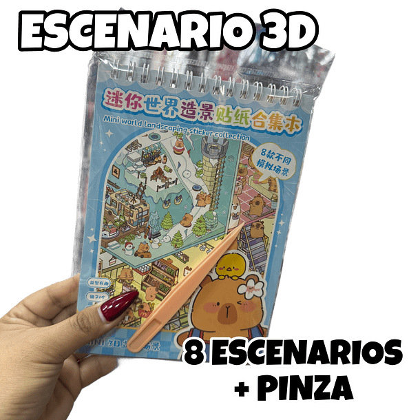 Escenario 3d ( 8 escenas + pinzas)