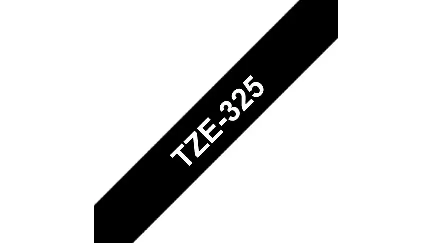 Brother TZe-325 | Cinta Etiqueta Negra - Texto Blanco 3