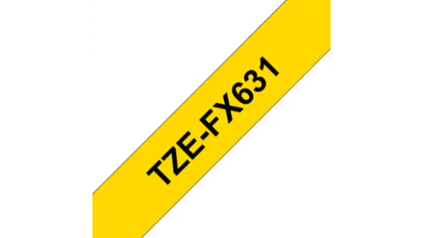 Brother TZe-FX631 | Cinta Etiqueta Amarilla - Texto Negro 3