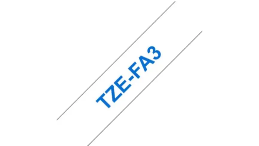 Brother TZe-FA3 | Cinta Etiqueta Blanca - Texto Azul - de tran... 3