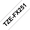 Brother TZe-FX251 | Cinta Etiqueta Blanca - Texto Negro Flexible