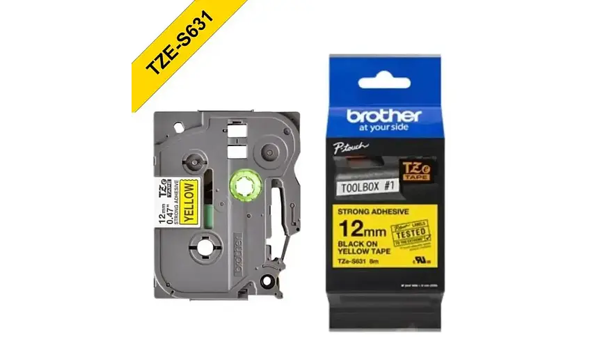 Brother TZeS-631 Pegado Extra Fuerte | Cinta Etiqueta Amarilla... 1