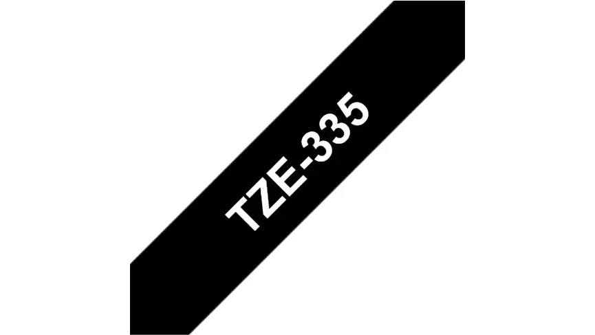 Brother TZe-335 | Cinta Etiqueta Negra - Texto Blanco 3