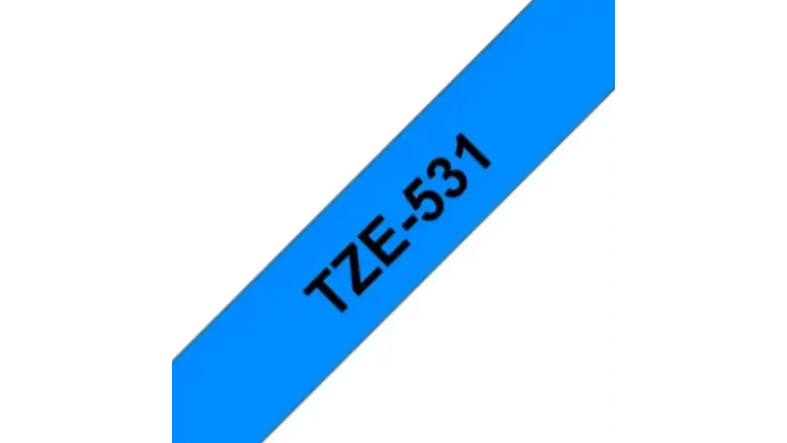 Brother TZe-531 | Cinta Etiqueta Azul - Texto Negro 3