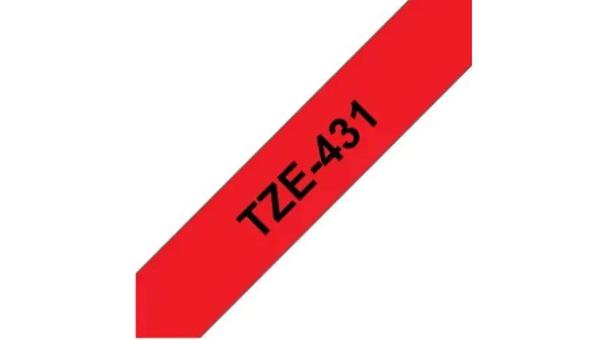 Brother TZe-431 | Cinta Etiqueta Roja - Texto Negro 3