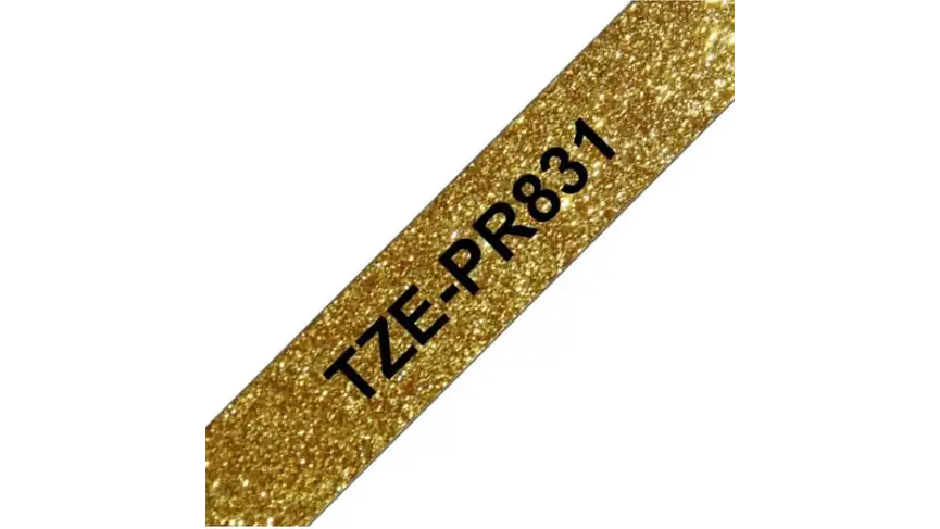 Brother TZe-PR831 | Cinta Etiqueta Premium Dorada - Texto Negro 3
