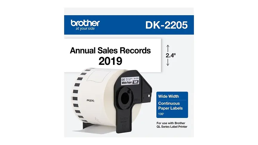 Brother DK-2205 | Cinta Etiqueta Blanca - Texto Negro 1