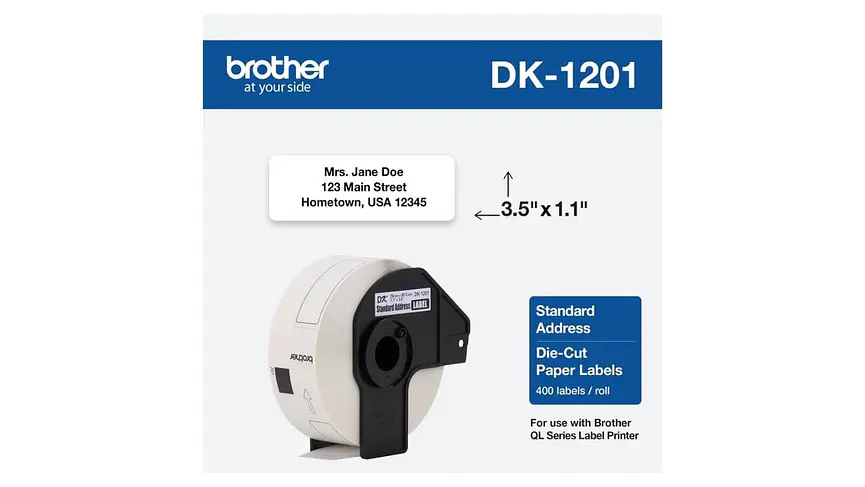 Brother DK-1201 | Cinta Etiqueta Blanca - Texto Negro 1
