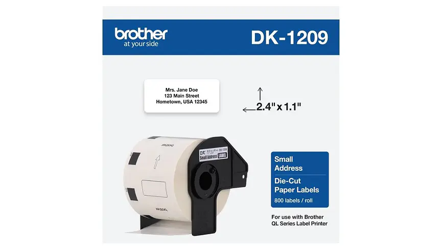Brother DK-1209 | Cinta Etiqueta Blanca - Texto Negro 1