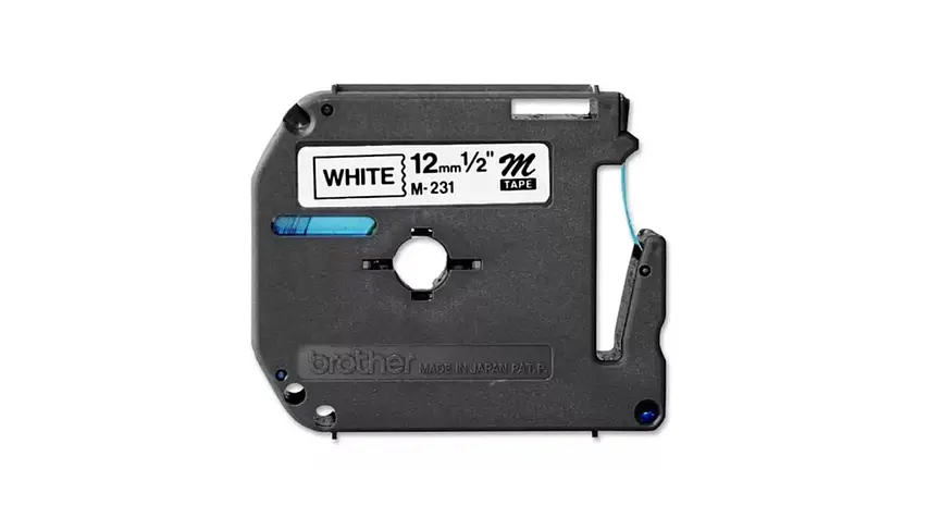 Brother M-231 | Cinta Etiqueta Blanca - Texto Negro 4