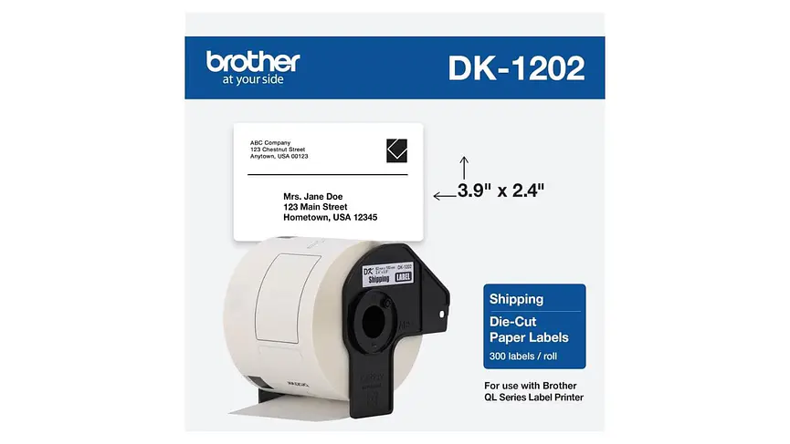 Brother DK-1202 | Cinta Etiqueta Blanca - Texto Negro 1