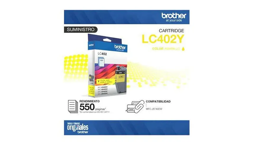 Brother LC402Y Yellow | Tinta Original 2