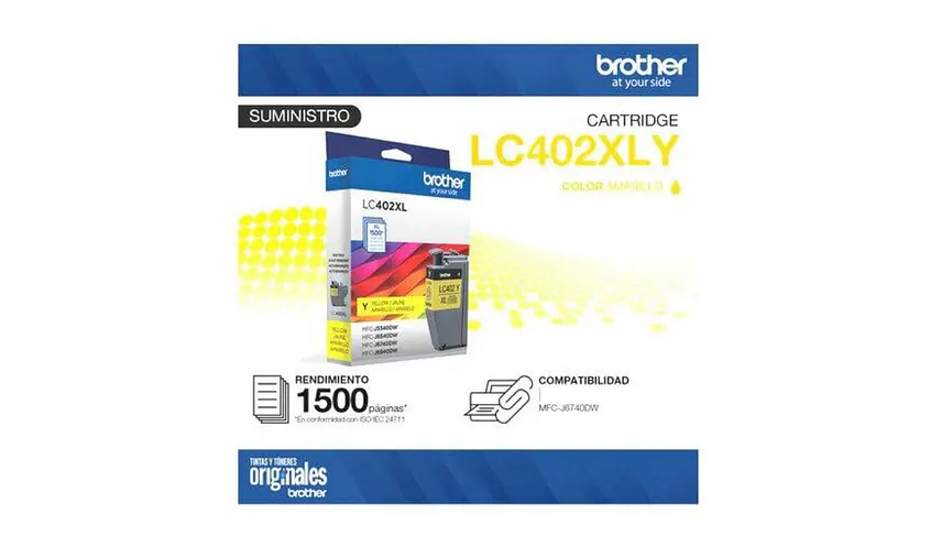 Brother LC402Y XL Yellow | Alto Rendimiento | Tinta Original 2