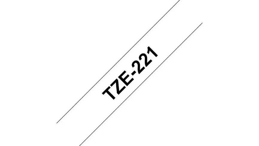 Pack 5 x Brother TZe-221 | Cinta Etiqueta Blanca - Texto Negro 3