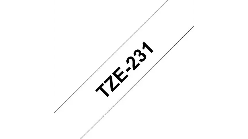 Pack 2 x Brother TZe-231 | Cinta Etiqueta Blanca - Texto Negro 3