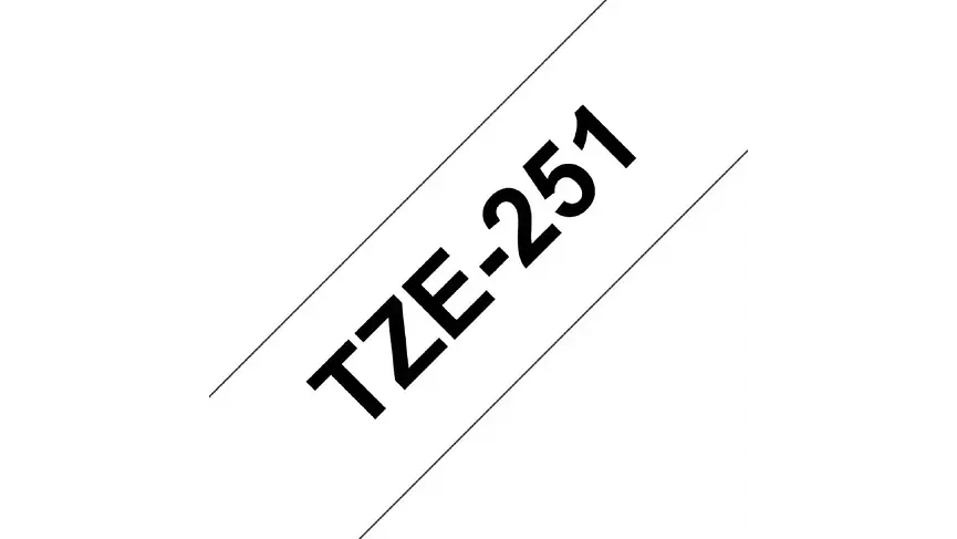 Pack 5 x Brother TZe-251 | Cinta Etiqueta Blanca - Texto Negro 3