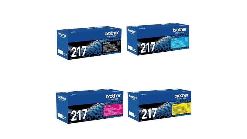 Pack 4 Colores Brother TN-217 Negro + Cyan + Magenta + Amarillo | Toner Original 1
