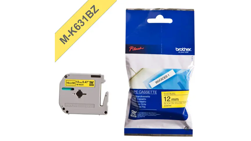 Brother MK631BZ | Cinta Etiqueta Amarilla - Texto Negro 1