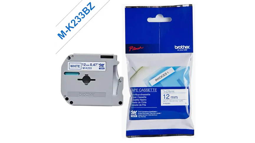 Brother MK233BZ | Cinta Etiqueta Blanco - Texto Azul 1