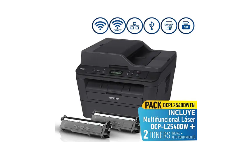 DCP-L2540DW Pack x 2 Toner Brother | Multifuncional Láser 2