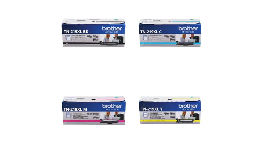 Pack 4 Colores Brother TN-219XL Negro + Cyan + Magenta + Amarillo | Toner Original 2