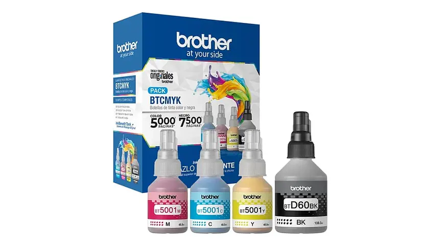 Brother Pack 4 Colores BT5001 C/M/Y + BTD60 Negro | Tinta Orig... 1