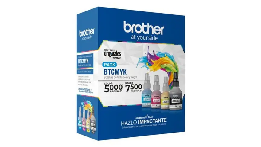 Brother Pack 4 Colores BT5001 C/M/Y + BTD60 Negro | Tinta Orig... 2