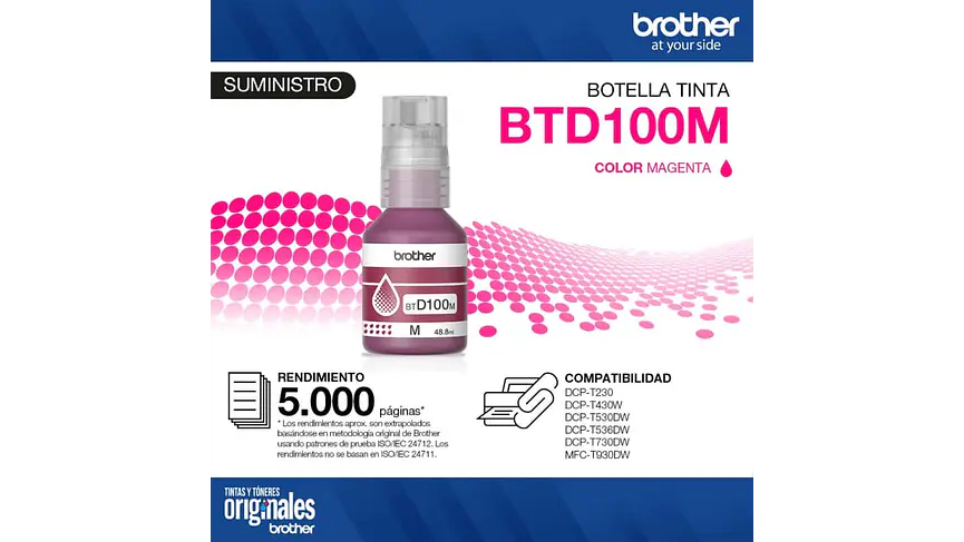 Brother BTD100M Magenta | Tinta Original 4