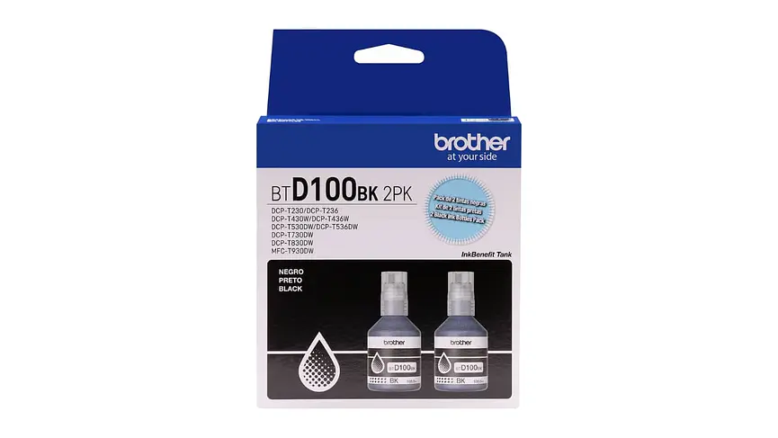Pack 2 x Brother BTD100BK Black | Tinta Original 2