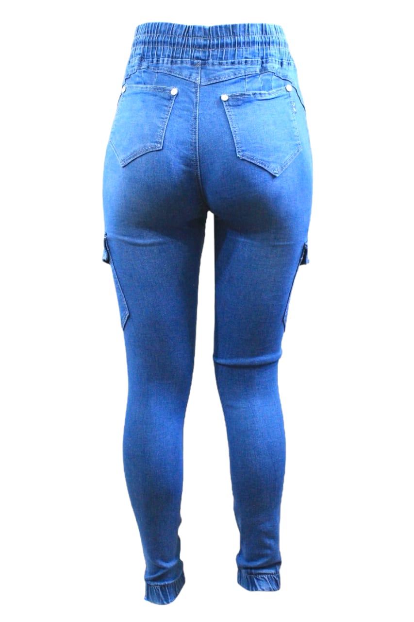 Jeans Mujer Cargo Elasticados
