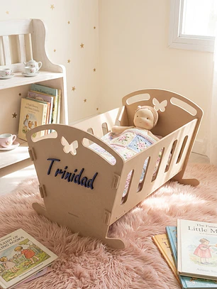 Cuna Mecedora para Muñecas Personalizada