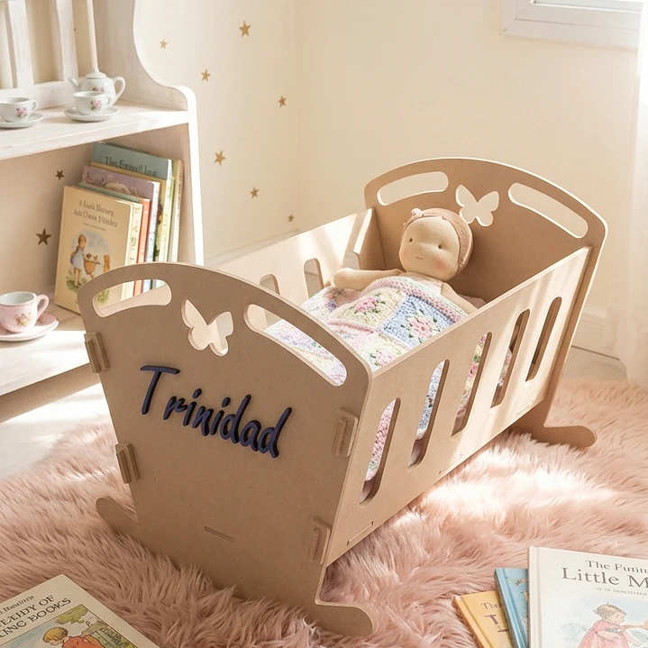Cuna Mecedora para Muñecas Personalizada 1