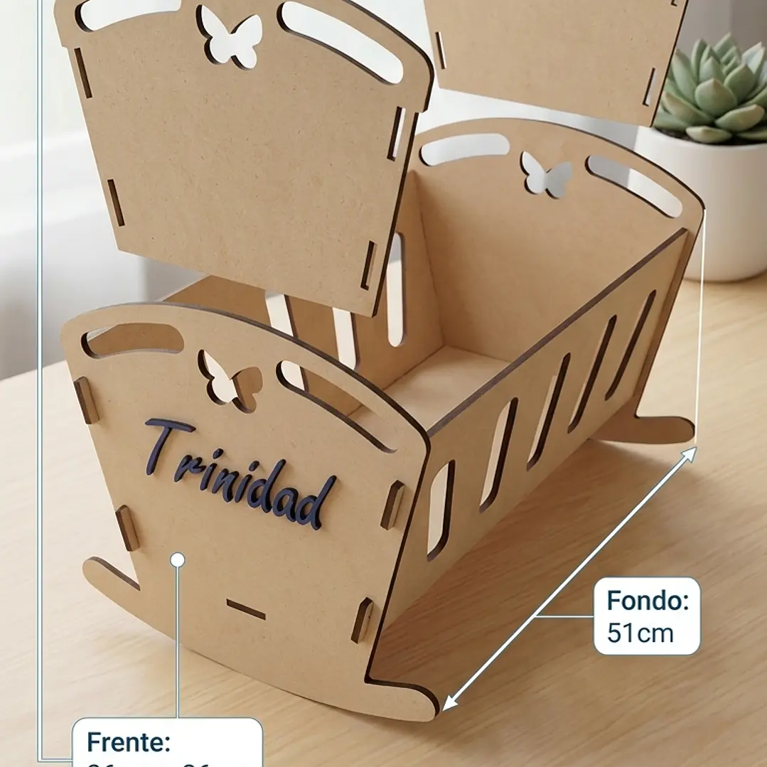 Cuna Mecedora para Muñecas Personalizada 3
