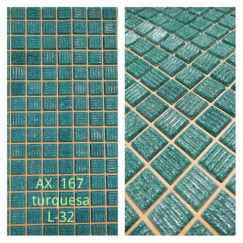mosaicos linea lisa 225 unidades turquesa oscuroL32