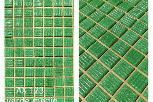 Mosaico línea lisa 225 unidades L19 verde medio