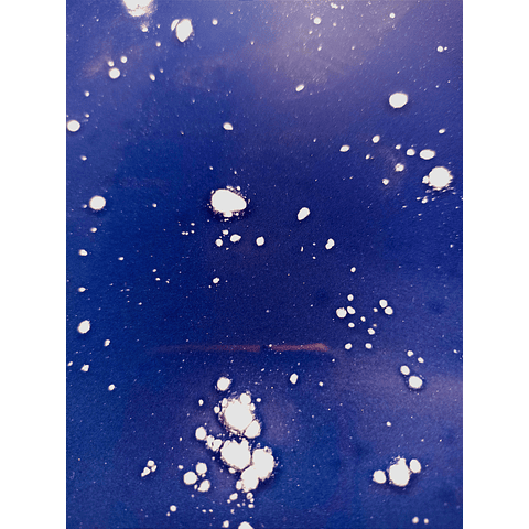 Azulejo noche estrellada azul océano y cristales blancos 057