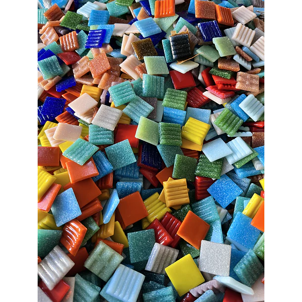 Surtidos de venecitas, teselas, mosaicos de colores 100 unidades 1