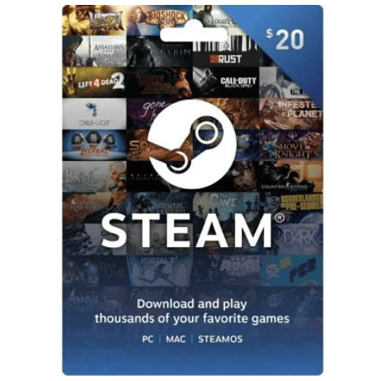 Steam Wallet $20 USD (Estados Unidos)