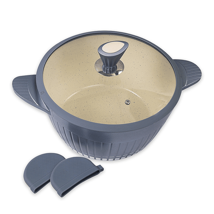 Olla Die Cast con Fondo Marmolado (6 Litros) DOTS – Línea Di Burano 2