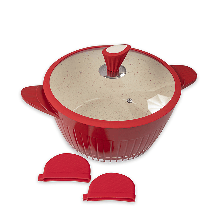 Olla Die Cast con Fondo Marmolado (6 Litros) DOTS – Línea Di Burano 4