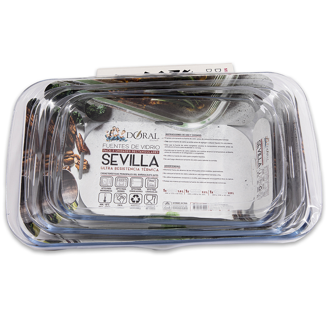 Set 3 Fuentes Sevilla Rectangular 4